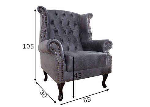 Tugitool CHESTERFIELD antiikhall, 85x70xH105 cm