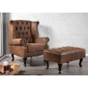 Tugitool CHESTERFIELD antiikpruun, 85x70xH105 cm