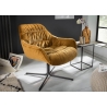 Tugitool BIG DUTCH sinepikollane, 80x80xH77 cm