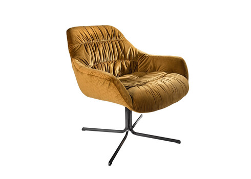 Tugitool BIG DUTCH sinepikollane, 80x80xH77 cm