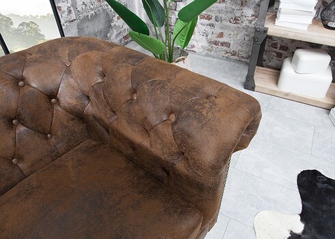 Tugitool CHESTERFIELD antiikpruun, 110x85xH73 cm