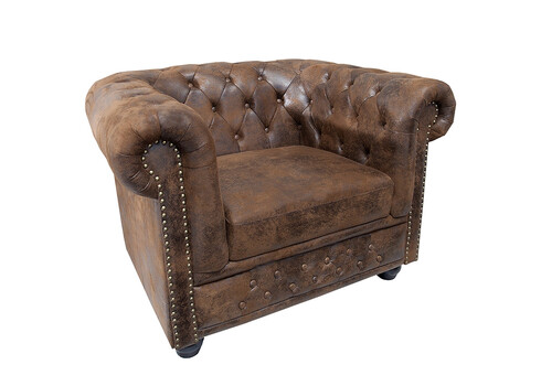 Tugitool CHESTERFIELD antiikpruun, 110x85xH73 cm