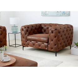 Tugitool MODERN BAROQUE antiikpruun, : 120x100xH70 cm