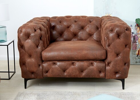 Tugitool MODERN BAROQUE antiikpruun, : 120x100xH70 cm