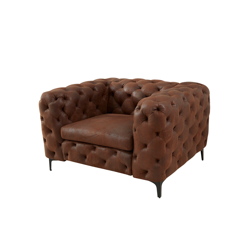 Tugitool MODERN BAROQUE antiikpruun, : 120x100xH70 cm