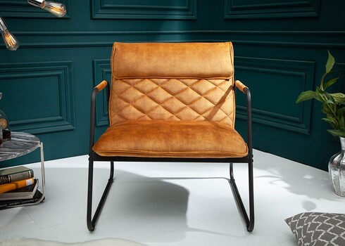 Tugitool MUSTANG sinepikollane, 71x72xH79 cm