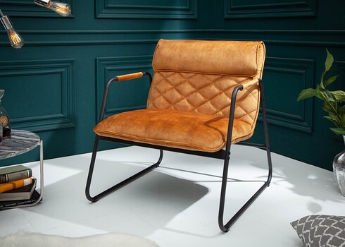 Tugitool MUSTANG sinepikollane, 71x72xH79 cm