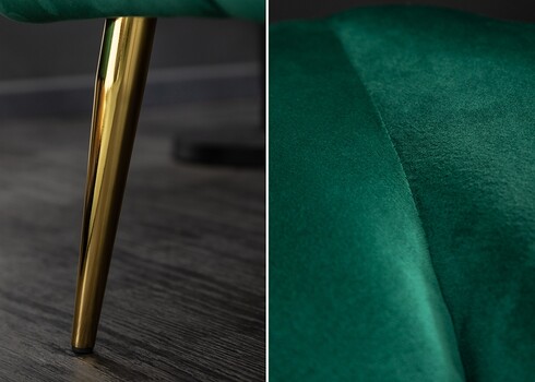 Tugitool NOBLESSE smaragdroheline, 105x90xH80 cm