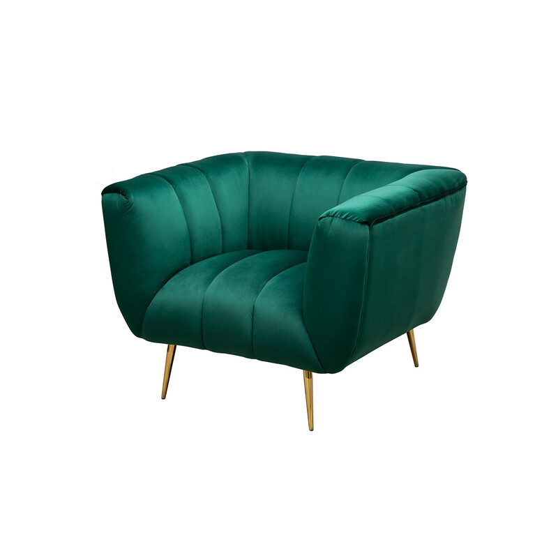 Tugitool NOBLESSE smaragdroheline, 105x90xH80 cm