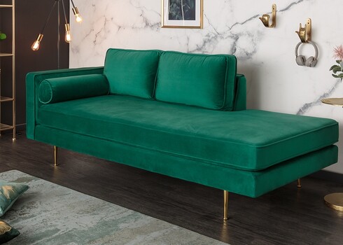 Lamamisdiivan DIVA smaragdroheline, 196x89xH83 cm