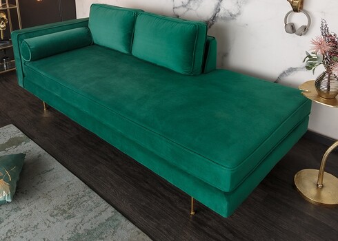 Lamamisdiivan DIVA smaragdroheline, 196x89xH83 cm