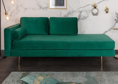 Lamamisdiivan DIVA smaragdroheline, 196x89xH83 cm