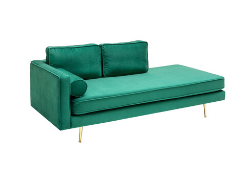 Lamamisdiivan DIVA smaragdroheline, 196x89xH83 cm