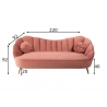 Diivan ARIELLE tuhmroosa, 220x92xH92 cm