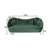 Diivan ARIELLE roheline, 220x92xH92 cm