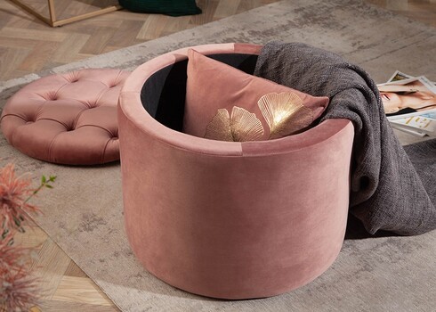 Tumba panipaigaga MODERN BAROQUE tuhmroosa, 50x50xH43 cm