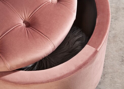 Tumba panipaigaga MODERN BAROQUE tuhmroosa, 50x50xH43 cm