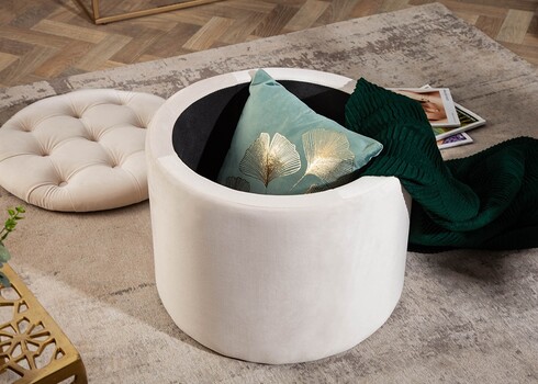 Tumba panipaigaga MODERN BAROQUE beež, 50x50xH43 cm