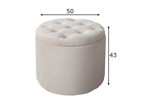 Tumba panipaigaga MODERN BAROQUE beež, 50x50xH43 cm