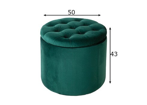 Tumba panipaigaga MODERN BAROQUE roheline, 50x50xH43 cm