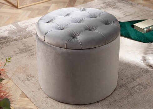 Tumba panipaigaga MODERN BAROQUE hõbehall, 50x50xH43 cm