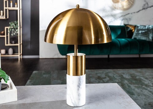 Lauavalgusti BURLESQUE kuldne / marmor, 35x35xH52 cm