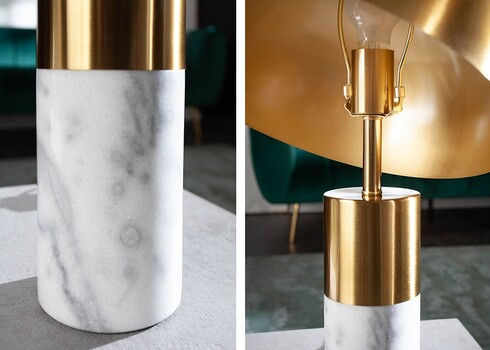 Lauavalgusti BURLESQUE kuldne / marmor, 35x35xH52 cm