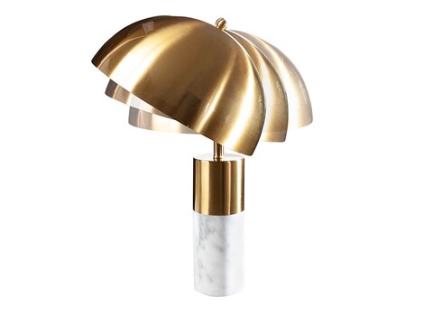 Lauavalgusti BURLESQUE kuldne / marmor, 35x35xH52 cm