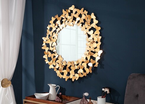 Seinapeegel BUTTERFLY kuldne, 78x2xH78 cm