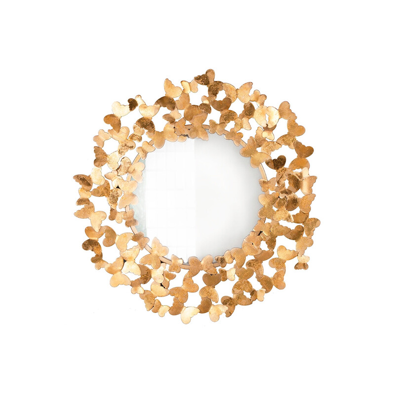 Seinapeegel BUTTERFLY kuldne, 78x2xH78 cm