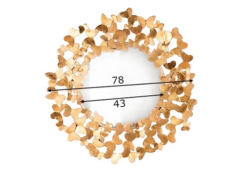 Seinapeegel BUTTERFLY kuldne, 78x2xH78 cm
