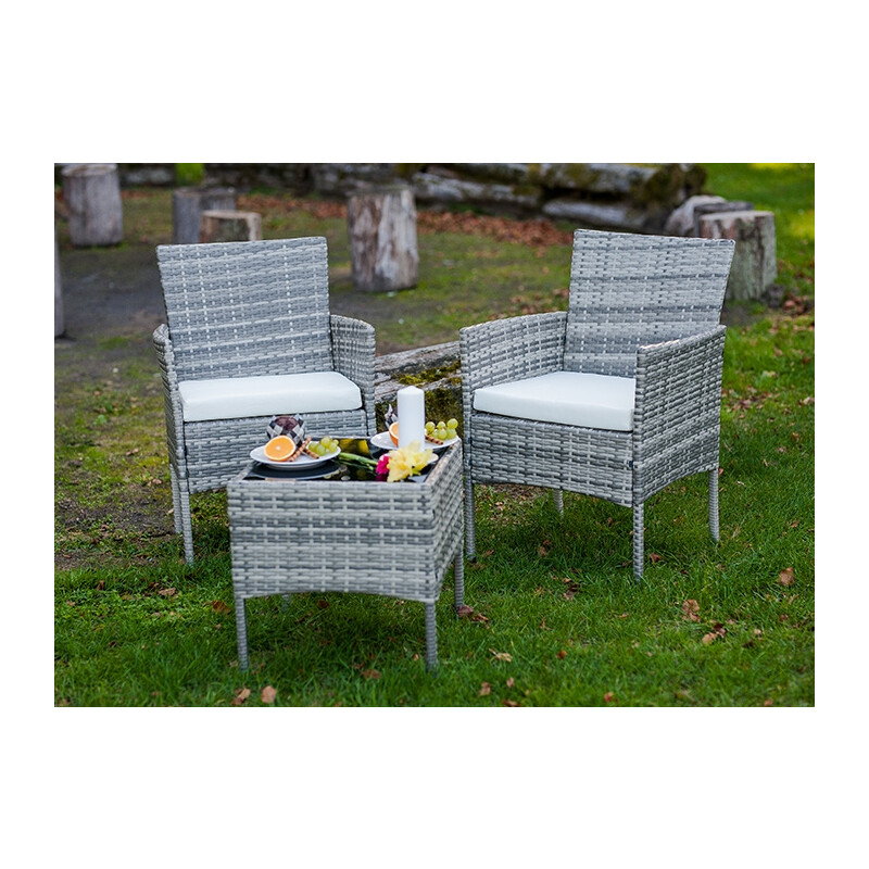 Aiamööbli komplekt Bello Giardino SANO hall, diivan + 2 tooli + laud