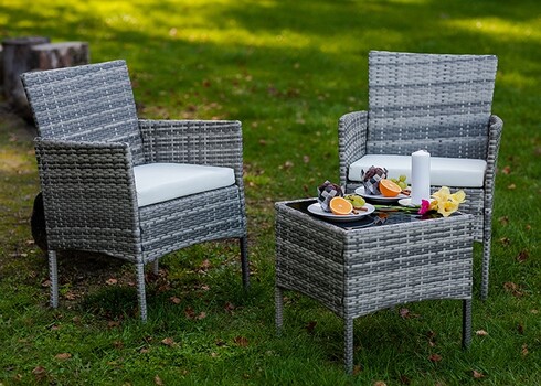 Aiamööbli komplekt Bello Giardino SANO hall, diivan + 2 tooli + laud