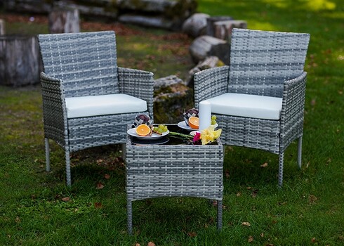 Aiamööbli komplekt Bello Giardino SANO hall, diivan + 2 tooli + laud