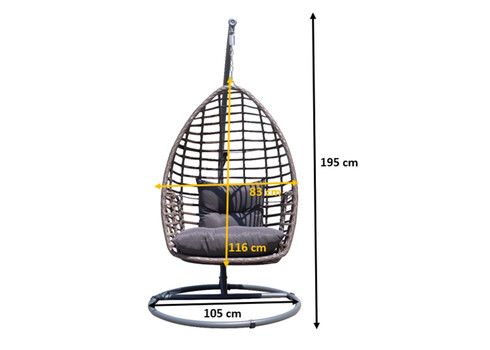 Ripptool Bello Giardino PIATTO tumepruun, 105x105xH195 cm