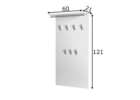 Seinanagi DANU valge läige, 60x21xH121 cm