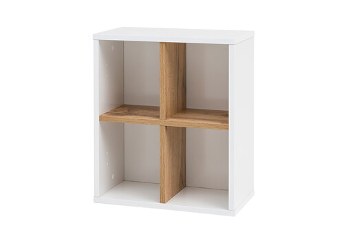 Seinariiul PADUA valge / tamm, 41x21xH48 cm