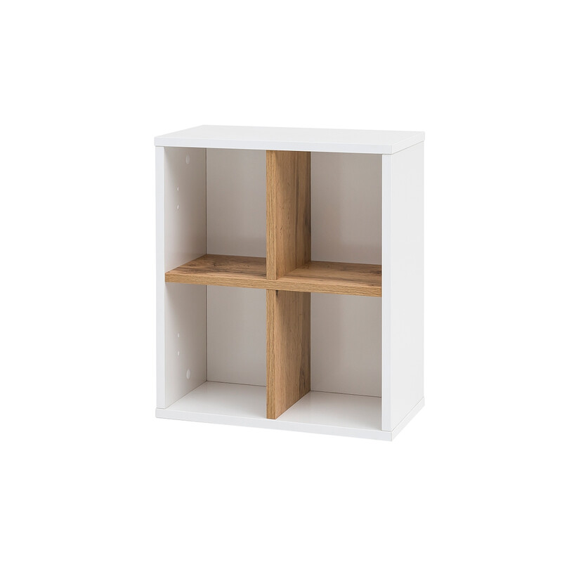 Seinariiul PADUA valge / tamm, 41x21xH48 cm