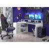 Kirjutuslaud GAMER valge / helehall, 160x115xH92 cm