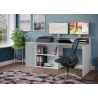 Kirjutuslaud GAMER valge / helehall, 160x115xH92 cm