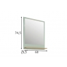 Peegel SALVIE salvei / tamm, 60x15,5x74,5 cm