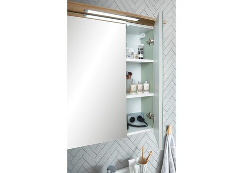 Peegelkapp SALVIE tamm, 60x20xH72 cm, LED