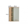 Seinakapp SALVIE salvei / tamm, 50,5x20,5xH74,5 cm