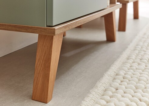 Vannitoamööbli komplekt SALVIE salvei / tamm, LED