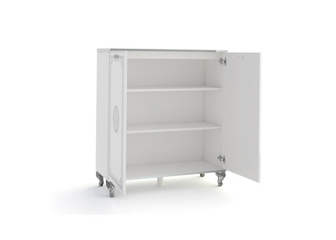 Kummut GENUA CONTE valge kõrgläige, 100x40xH122 cm