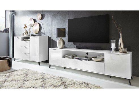 Kummut CASABLANCA valge läige, 150x40xH100 cm