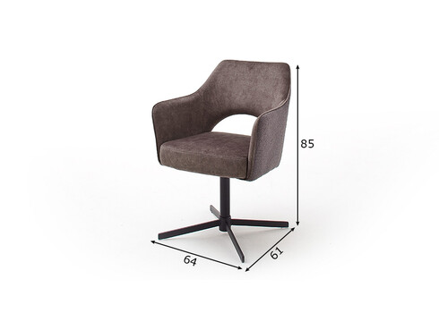 Tool VALLETTA cappuccino, 64x61xH85 cm