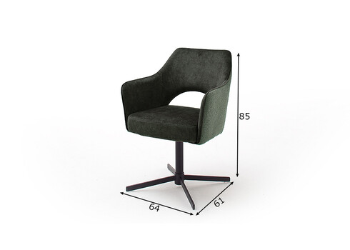 Tool VALLETTA oliiviroheline, 64x61xH85 cm