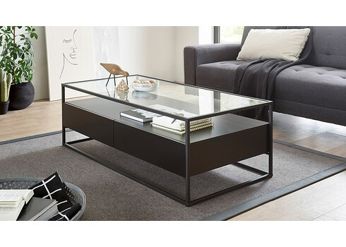 Diivanilaud EVORA must, 120x60xH40 cm