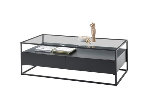 Diivanilaud EVORA must, 120x60xH40 cm